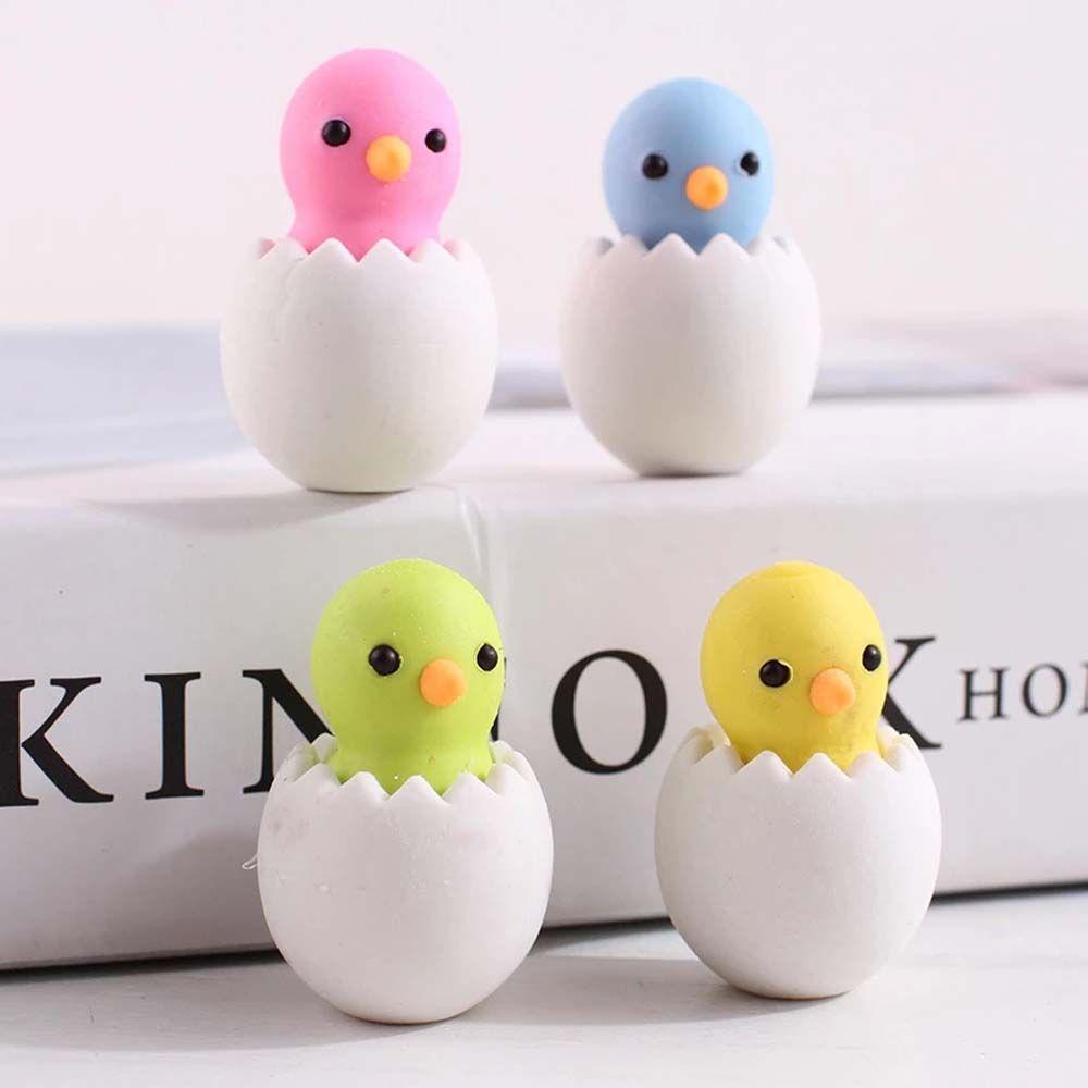 Supplies Cartoon Correction Tool Chicken Baby Eraser Stationery Chicken Egg Erasers Eggshell Eraser