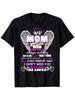 A Heartfelt T-Shirt Design Featuring an Angelic Theme with Floral Details, Dedicated To My Mother In Heaven, Reminding Me That She Is Always Looking O