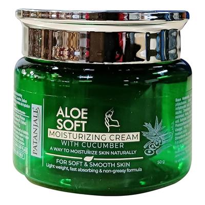 Aloe Soft Moisturizing Cream for Face 50Gm for Hands & Body Soothing, Brightening, Soft and Supple Skin Non-Greasy