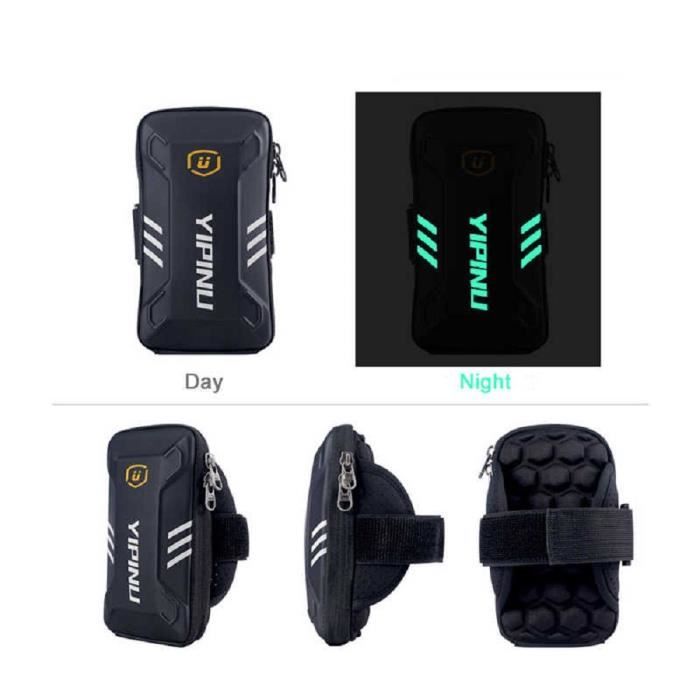 Housse Étui Réfléchissant Étanche pour Brassard avec 2 Compartiments Sport Fitness Cyclisme Gym pour Huawei P30 Pro New Edition