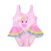 Flamingo Ruffle One-Piece Swimsuit for Girls: Cute, Comfortable, High-Elastic, High-Quality