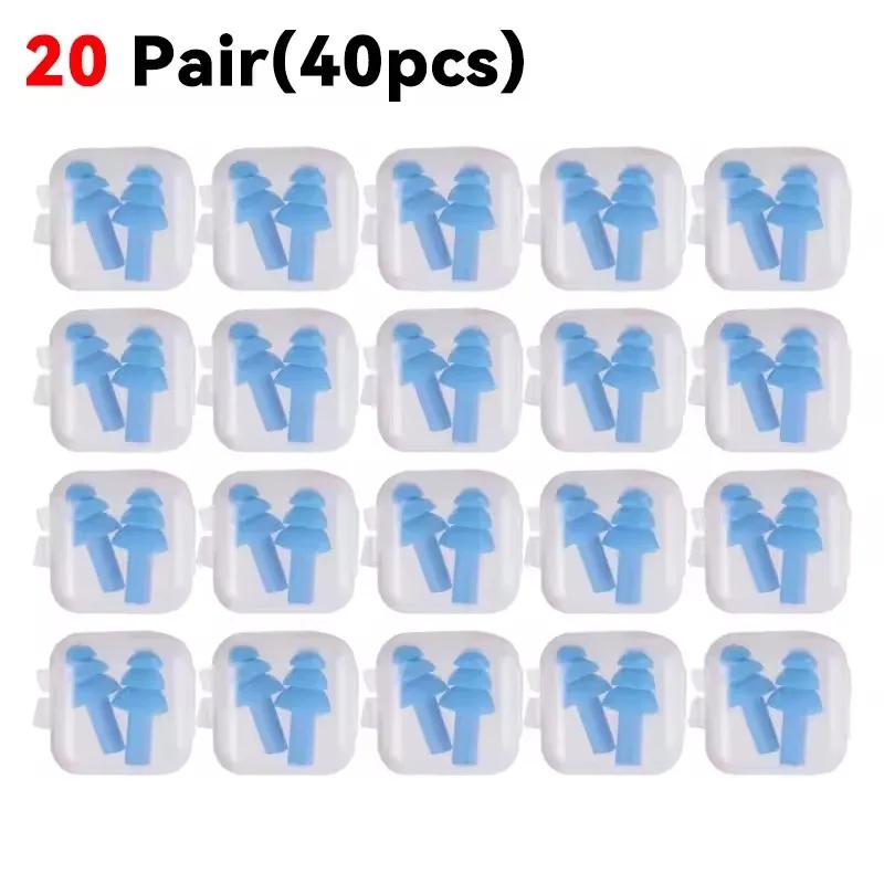 25/1 Paar Ohrstöpsel Schlafen Geräuschunterdrückung Wiederverwendbare Silikon Schallblock Ohrstöpsel Sommer Wasserdicht Schwimmen Ohrstöpsel Mit Box