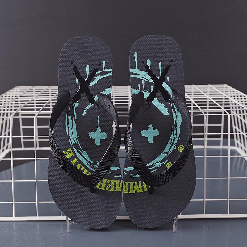 Fashion 2025 New Men's Rubber Flip-Flops Trendy Anti-Slip Beach Sandals for Summer Casual Non-Slip Slippers Students Lightweight Stylish