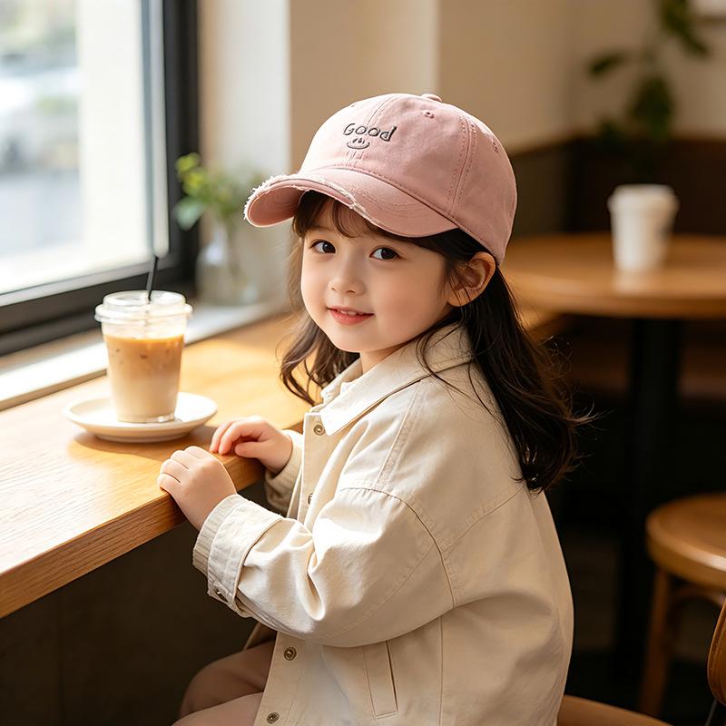 Korean Style Soft Top Kids' Baseball Cap with Sun Protection - Unisex Spring/Autumn Visor Hat