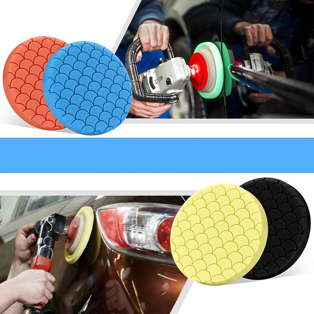 5pcs Polishing Pads Kit 6.5 Inches Car Buffing Sponge for Automobiles Yachts Moderate Scratch Oxidation Defect Removal