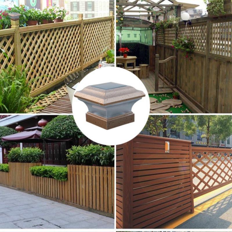 1 Stück Wasserdichtes Outdoor Solarbetriebenes Gartenlandschaftslicht Zaunpfostenleuchte Hof Säulenlampe