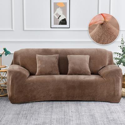 Samt-Sofabezug für Wohnzimmer, Kissenbezug, dicker Stretch-Plüsch, solide, weiche Sofa-Schonbezüge, elastischer Schnitt-Couchbezug
