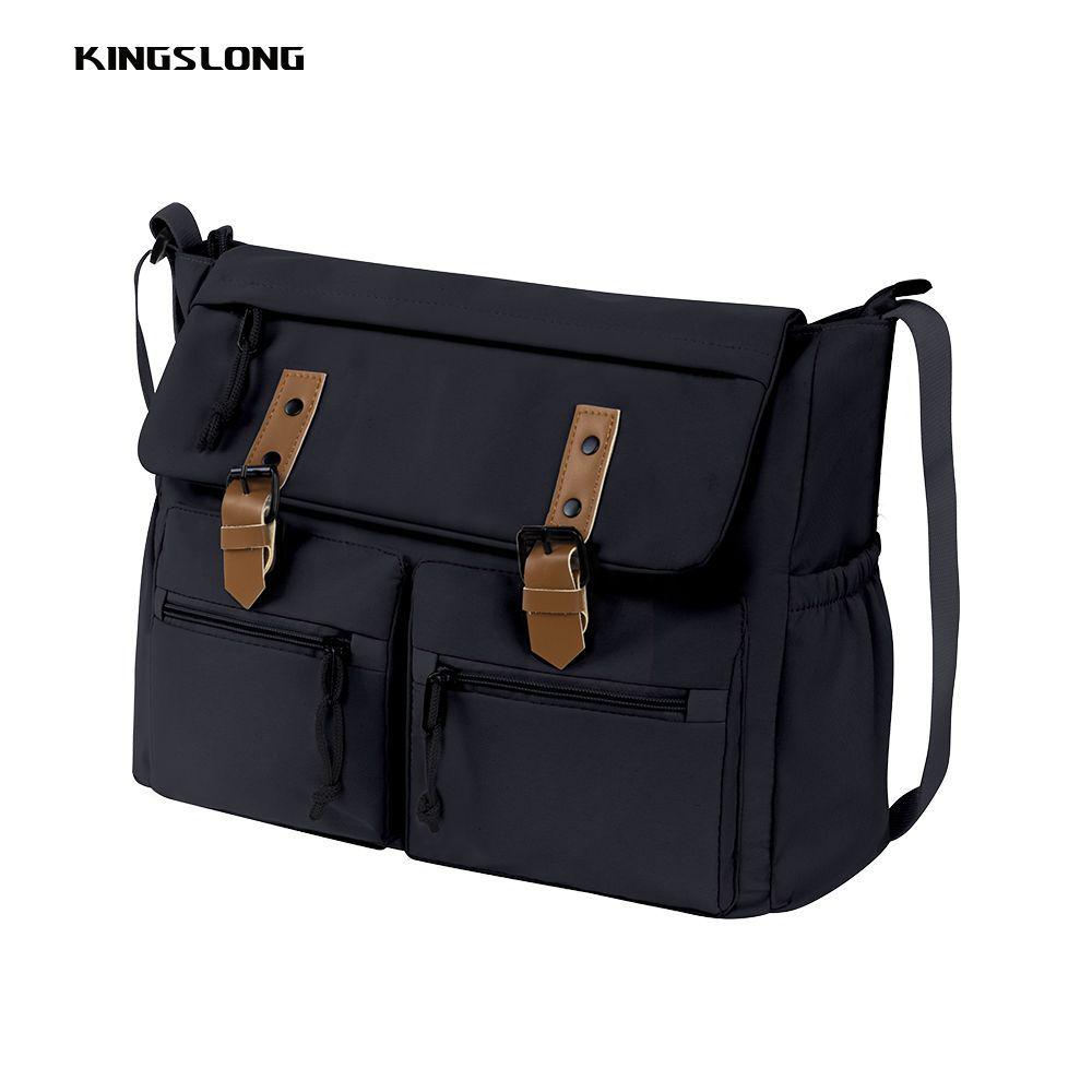 Versatile Large Capacity Canvas Crossbody Bag for Women & Men - Trendy Black Shoulder Bag
