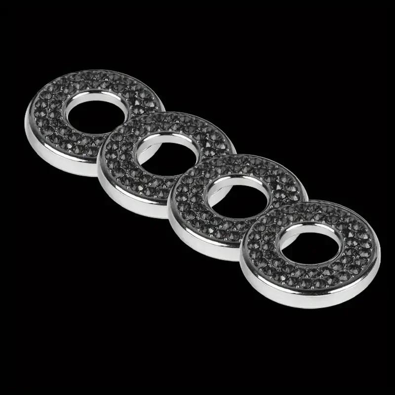 4ks Šrouby dveří auta Kryt kolíku zámku dveří Diamantové Auto Dekorační Lišty Prsten Nálepka pro Mercedes-Benz C Class C200L GLC260 C260L