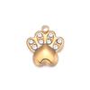 4Pcs Cute Crystal Pet Paw Charms Stainless Steel Turtle for Jewelry Making DIY Earrings Bracelet Necklace Supplies Accessories