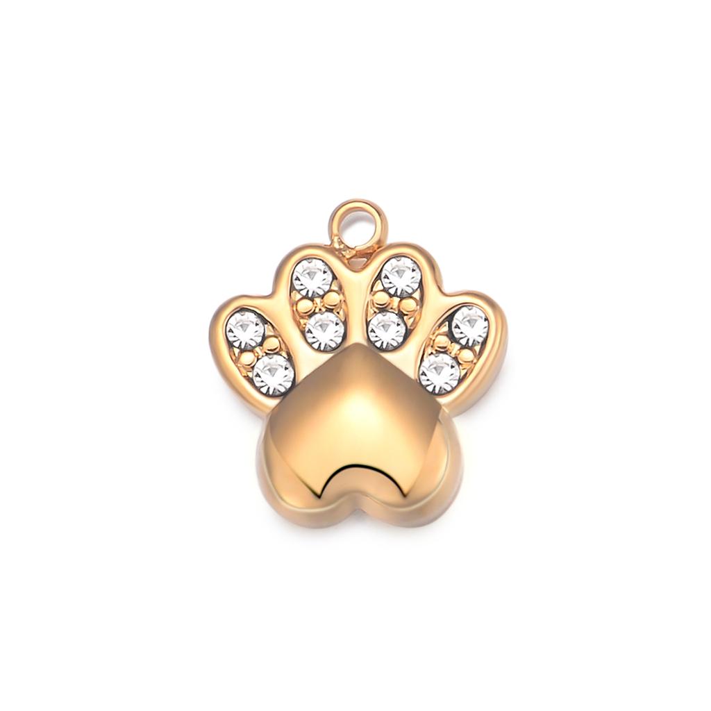 4Pcs Cute Crystal Pet Paw Charms Stainless Steel Turtle for Jewelry Making DIY Earrings Bracelet Necklace Supplies Accessories