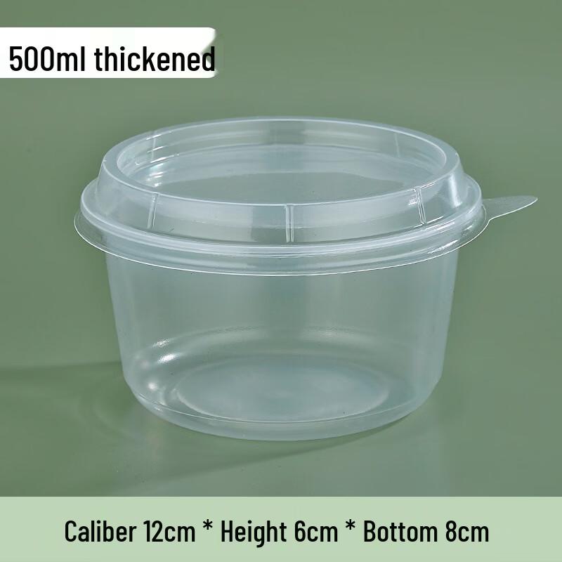 500ml Disposable Dessert Takeout Bowls with Lids
