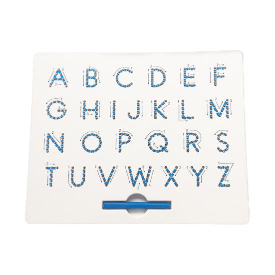 

Kids Magnetic Drawing Board ABC Letters Learning Education Erasable Doodle Plate синий