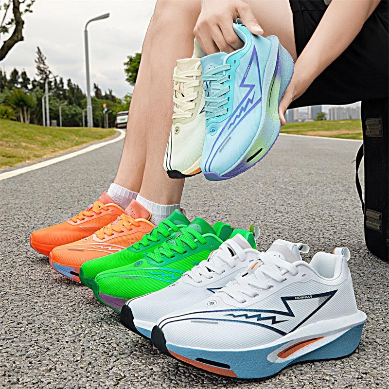 Running Shoes Men Carbon Board Marathon Speciality Sports Breathable Lightweight Women'S Comfortable Athletic Nonskid Sneakers