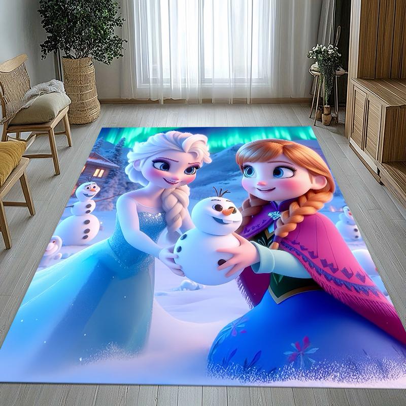Cartoon F-Frozen girls Living Room Non-Slip Area Rug Soft Carpet for Bedroom Kids Playroom Sofa,Home Decor Doormat Gift