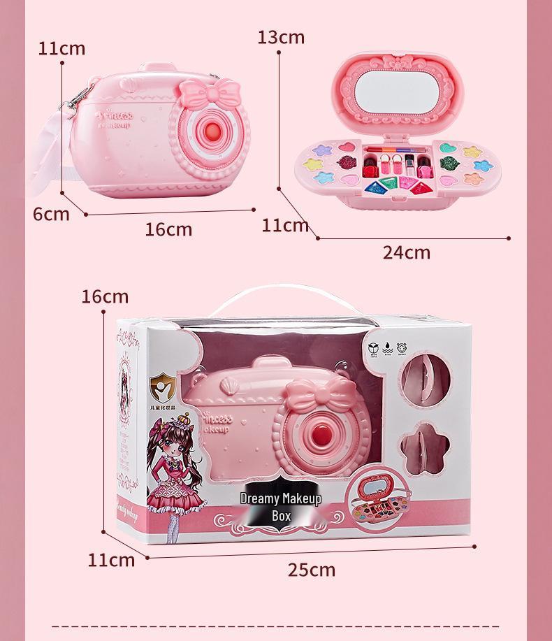 Prinzessin Make-up Set für Mädchen - Kosmetikkoffer mit Lippenstift & Nagellack