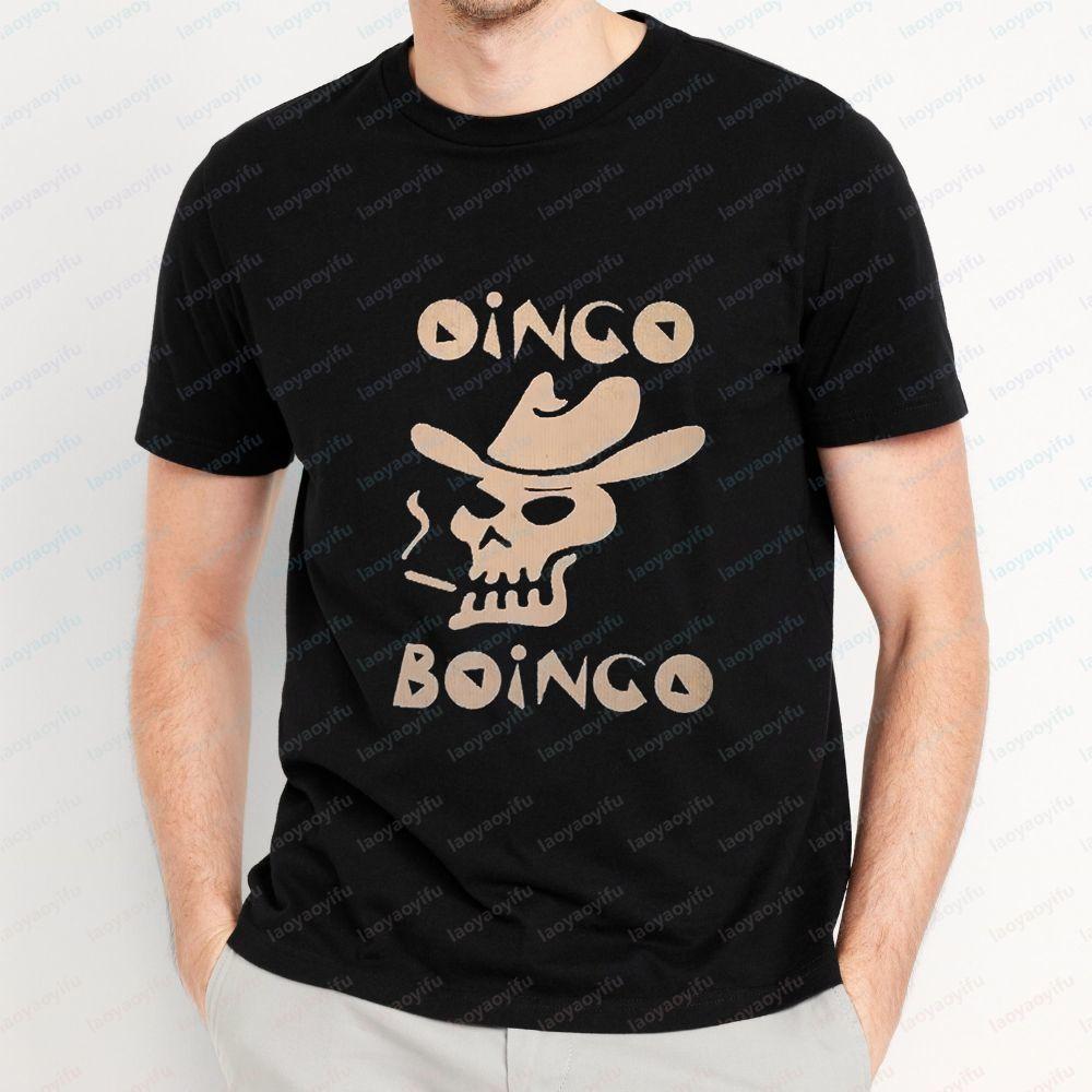 Oingo Boingo Retro Music Movement Unique Casual Trend Versatile for Both Men and Women Round-ne