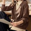 Navava Women Casual Layered Two In One Collar Long Sleeve Sweatshirt Nt3171