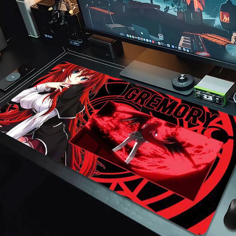 Rias Gremory Color Mouse Pad Large Gaming Table Cushion Non-slip Laptop Tablet Big Mousepad XXL Mat Mini PC Playmat With Lock edge