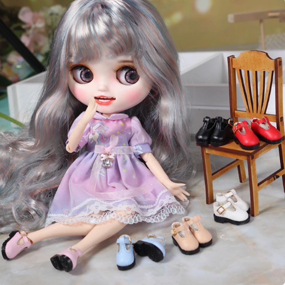Pretend Play For Blyth Doll Shoes Cute Outfit Doll Leather Shoes OB22 OB24 Shoes ICY DBS