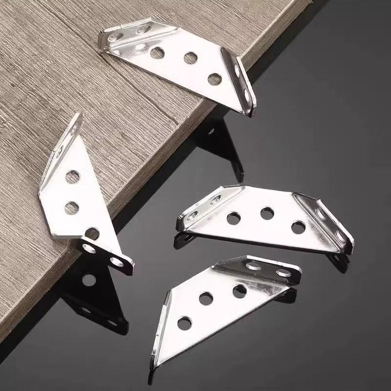 Multifunctional Stainless Steel Thickened Corner Bracket Furniture Cabinet Reinforcement Part Triangle Support Fixer With Screws