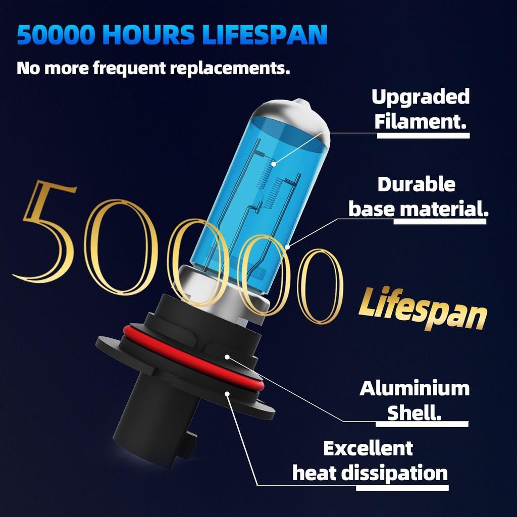 Halogen Headlights Fit For Dodge Dakota 1997-2004 Headlight Bulbs,9007/HB5 High/Low Beam + 880/881/H27 Fog Light Bright Light Combo,Plug And