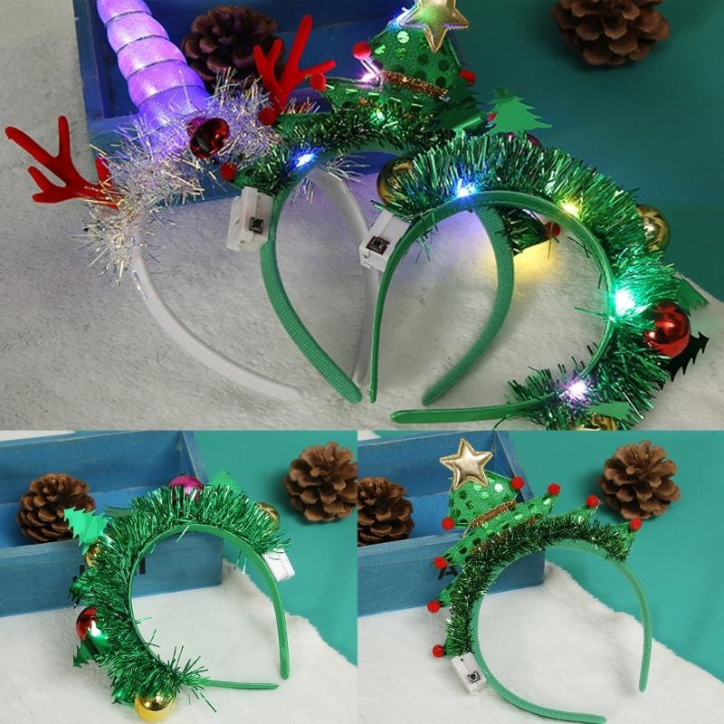 Weihnachts-Haarband Cosplay-Kostüm Kopfschmuck Party Bühnenauftritte Stirnband Feiertags-Kopfschmuck Verkleidung Haaraccessoire