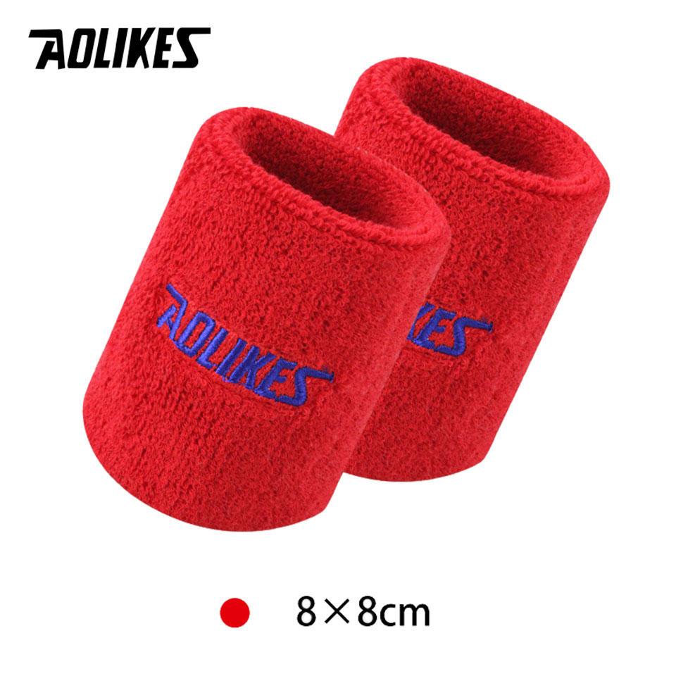 Aolikes Wrist Sweatband Tennis Sport Wristband Volleyball Gym Wrist Brace Support Sweat Band Towel Bracelet Protector 8 /11Cm