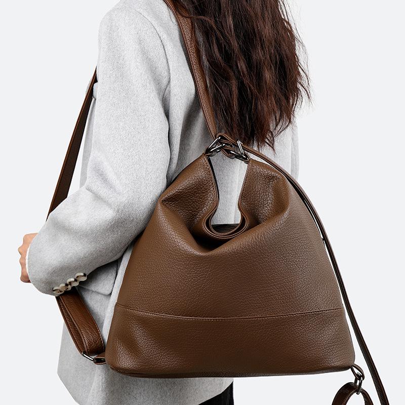 Women's 2025 Versatile High-End Tote Backpack: Large Capacity, Multifunctional, for Commuting & Outdoors