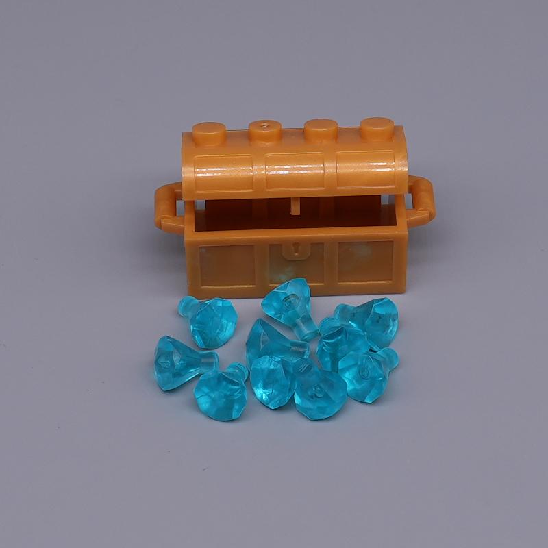 MOC City Treasure Series Set Accessories Building Blocks Gold Ore Silver Crystal Diamond Box Gold Key Dollar Cash Brick Kid Toys