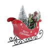 Wrought Iron Sleigh Car Ornament Reusable Unique Christmas Sleigh Ornament Durable Santa Claus Sled Figurine Photog Props