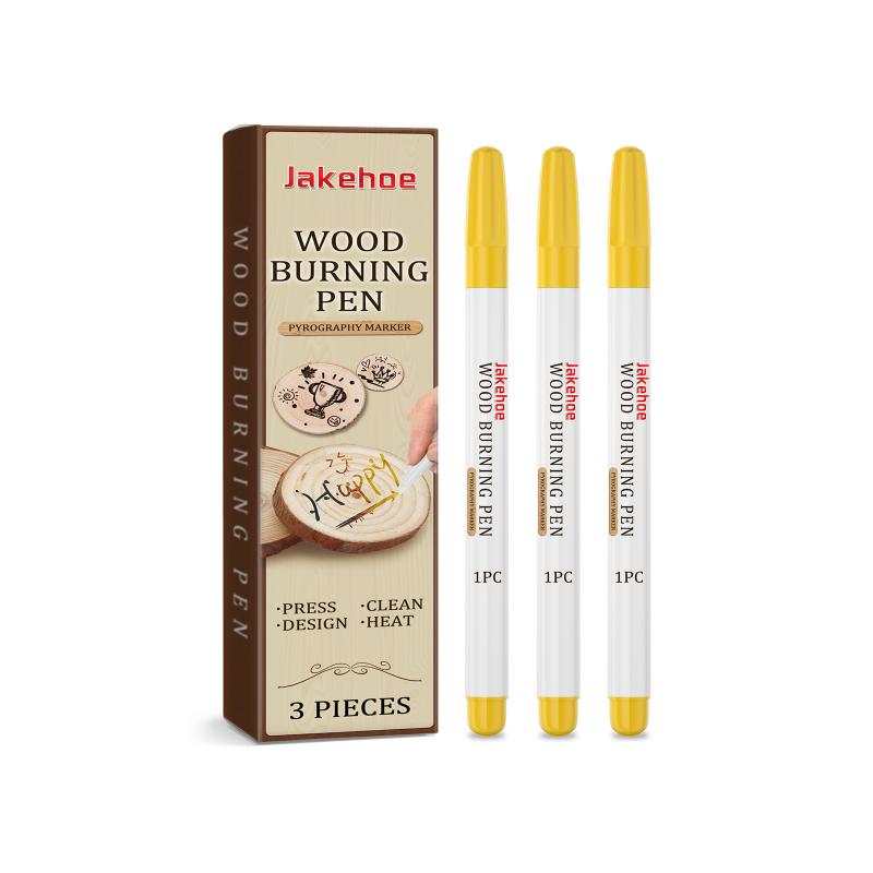3Pcs Diy Wood Burning Pen Scorch For Wood Burning Branding Art Decor Combustion Painting Creative Entertainment Marker Pen