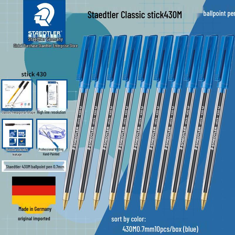 German Warrior Armor Ballpoint Pen - Classic Stick 430, 0.5/0.7mm, Red/Blue/Black Ink