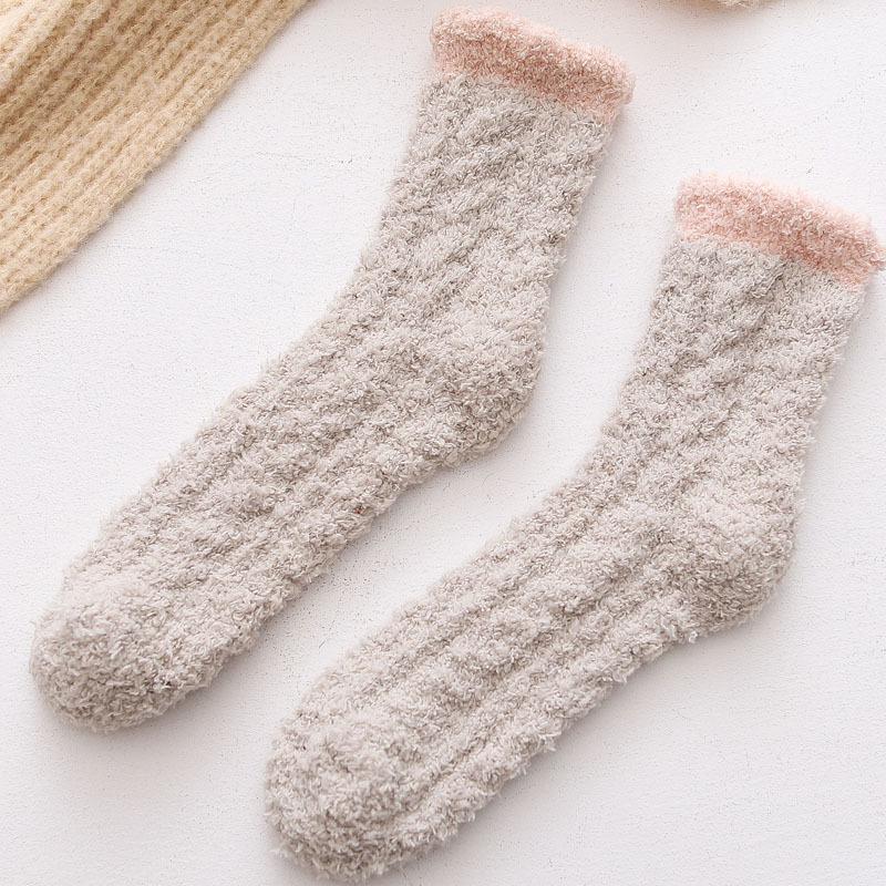 Winter Mid-Calf Coral Fleece Warm Socks for Home and Postpartum