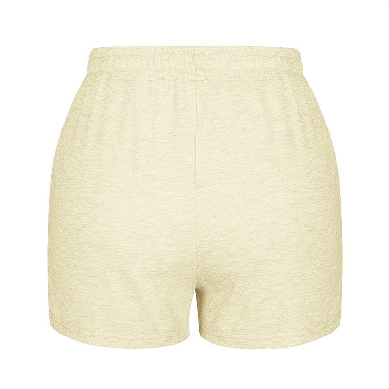 Ropa de Mujer Verano Damas Cintura Elástica Sueltos Pierna Ancha Color Sólido Casual Deportivos Pantalones Cortos Para Niñas