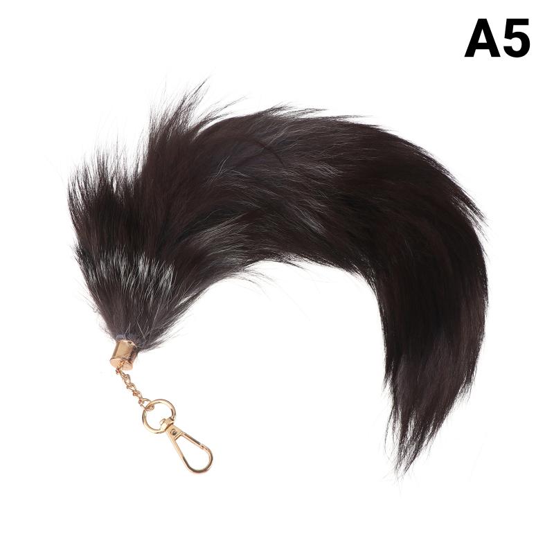 Fuchsschwanz Schlüsselanhänger 38cm Groß Flauschig Kunstpelz Anhänger Leichtgewicht Taschendekoration für den täglichen Gebrauch Partygeschenk für Freunde