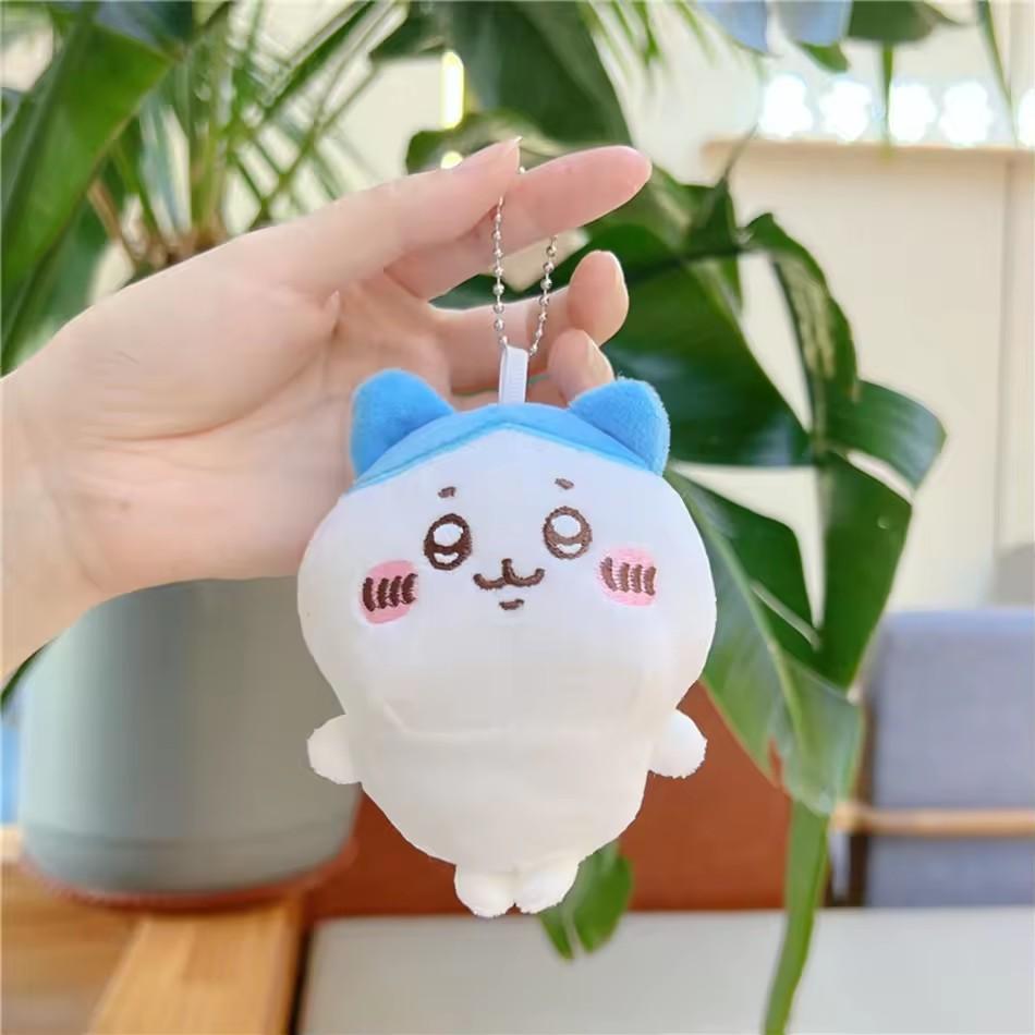Chiikawa Hachiware Usagi Kawaii Pendant Shy Series Plush Keychain Pendant Soft Cartoon Plush Doll Bag Pendant Decoration
