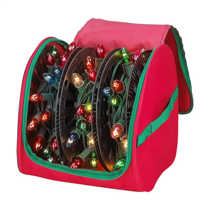 Christmas LED Light Storage Box Oxford Storage Bag For Christmas Decoration Multifunctional Holiday Storage Bag with U-zipper