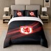 3Pcs Bedding SetMiddlesbrough FC Soft Bed Sheet and Two Pillowcases Home Bedroom Decor