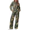 Women's Casual Round Neck Loose Fit Printed Sweatshirt and Pants Set for Everyday Wear