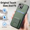 C1-11 for iPhone 13 6.1 Inch Case Leather Coated TPU Phone Protector with Kickstand and Card Slot