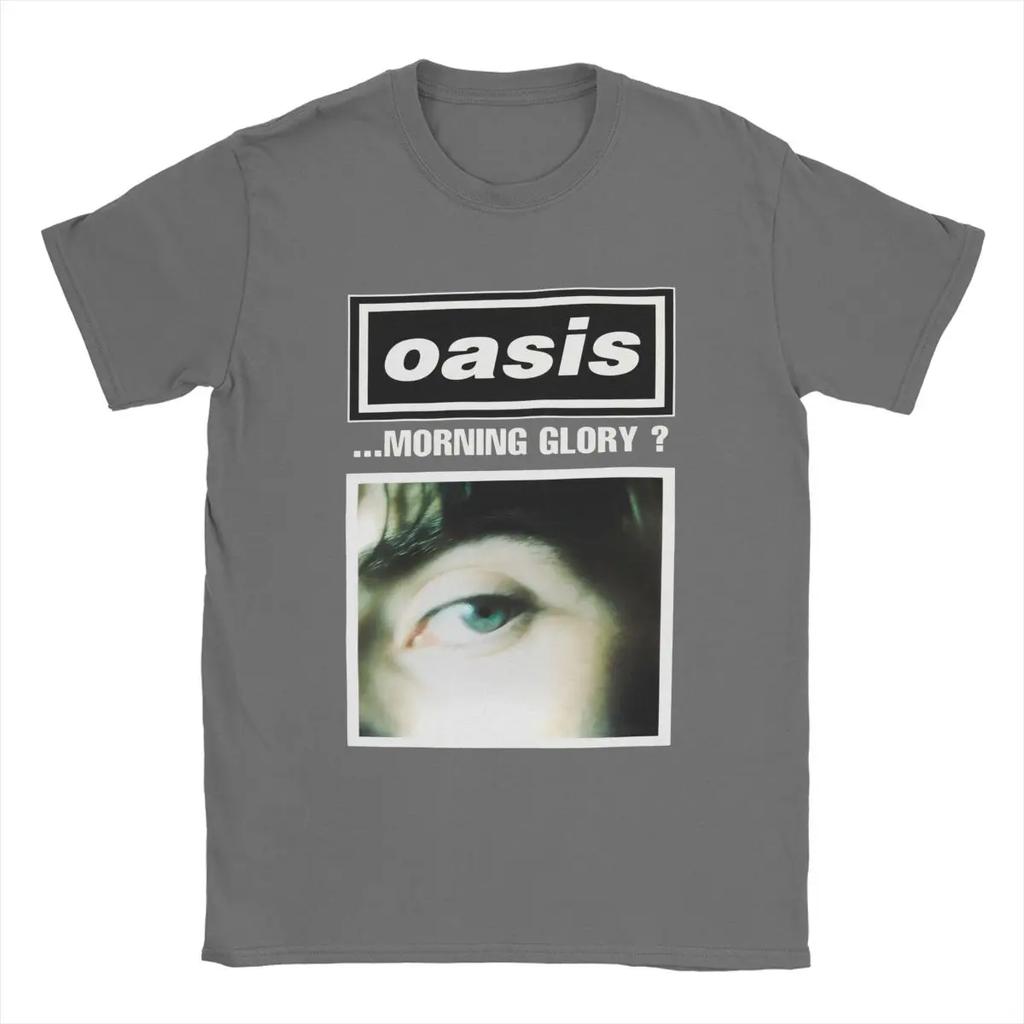 The Classic Rock Band Oasis Men's Pure Cotton T-shirt Y2K Short-sleeved Summer Fashion Trend Casual Wear Top