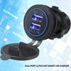 Universal Motorcycle Car Charger LED Light Dual USB Charger Power Socket Cigarette Waterproof Light For Auto Truck ATV Boat