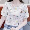 Women's Loose-Fit Floral Summer T-Shirts - Fresh Design, Niche Short-Sleeved Tops In Large Sizes