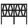 VidaXL Headboard Black 126x4x100 Cm Solid Pine Wood 818614