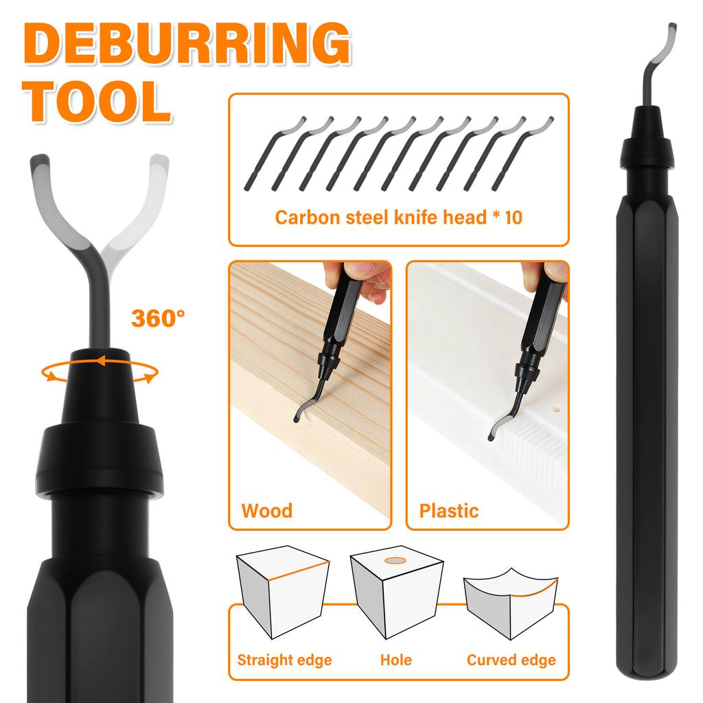 38 Pcs 3D Printer Tool Kit Portable 3D Model Grinding Tools with Deburring Tool Hand Drill Needle Files Scraper for Art Creation