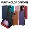 Multi-color Protect Cover Case For Samsung Galaxy S23 Ultra S23 FE galaxy S23 Plus Magnetic Buckle Leather Flip Phone Case RFID