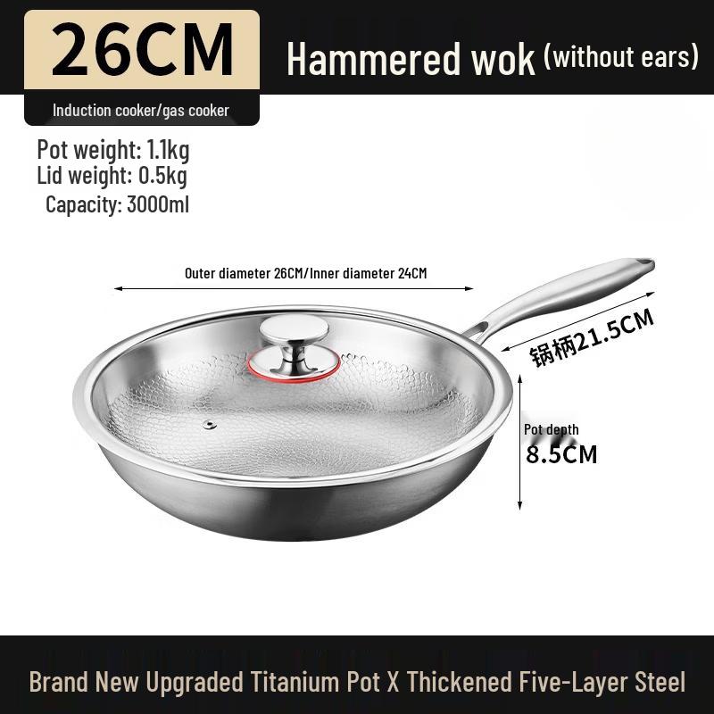 

Zhuchuang 26cm Non-stick Flat-Bottom Wok