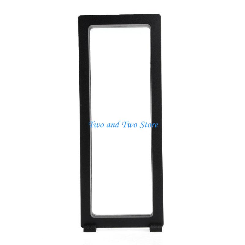 HX6F PE Film Jewelry Storage Box Packaging Case Stand Floating Frame чёрный