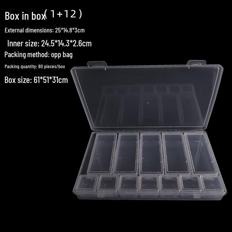 Przezroczyste pudełko do przechowywania biżuterii DIY z pokrywką uchylną